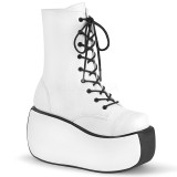 Valkoiset Vegan 9 cm VIOLET-120 demoniacult nilkkurit korokepohja