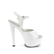 Valkoiset sandaalit 15 cm GLEAM-609 korolliset sandaalit platform