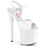 Valkoiset sandaalit 20 cm NAUGHTY-809 korolliset sandaalit platform