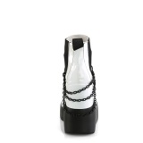 Valkoiset vegaani boots 13 cm VOID-50 demonia kiilakorkosaappaat