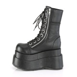 Vegaani 11,5 cm BEAR-265 emo naisten kaksinkertainen platform nilkkurit nauhoilla