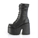 Vegaani 13 cm CAMEL-250 emo naisten chunky platform nilkkurit nauhoilla