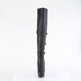 Vegaani 15 cm DELIGHT-3018 mustat pitkävartiset saappaat hihna