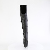 Vegaani 15 cm DELIGHT-3018 mustat pitkävartiset saappaat hihna