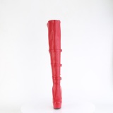 Vegaani 15 cm DELIGHT-3018 punaiset pitkvartiset saappaat hihna