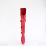Vegaani 15 cm DELIGHT-3018 punaiset pitkvartiset saappaat hihna