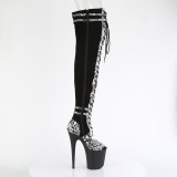 Vegaani 20 cm FLAMINGO-3027SP Mustat overknee saappaat korkokengät