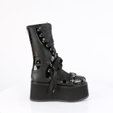 Vegaani 9 cm DAMNED-120 naisten platform pohkeen keskiosa saappaat nauhoilla