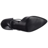 Vegan 10 cm VANITY-415 avokärkiset avokkaat kengät t-strap mustat