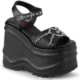 Vegan 15 cm DemoniaCult WAVE-09 lolita platform kiilakorkosandaalit