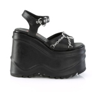 Vegan 15 cm DemoniaCult WAVE-09 lolita platform kiilakorkosandaalit