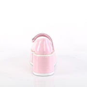 Vegan 8,5 cm DemoniaCult DOLLIE-01 Vaaleanpunaiset mary jane avokkaat