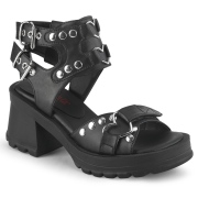 Vegan paksu korko 7 cm DemoniaCult BRATTY-07 chunky platform sandaalit vagabond