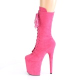 Vegan suede 20 cm FLAMINGO-1050FS tankotanssi platform saappaat pinkit