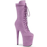 Vegan suede 20 cm FLAMINGO-1050FS tankotanssi platform saappaat purppura