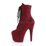 Viininpunaiset Keinonahka 18 cm ADORE-1020FS nauhalliset nilkkurit