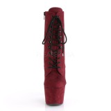 Viininpunaiset Keinonahka 18 cm ADORE-1020FS nauhalliset nilkkurit