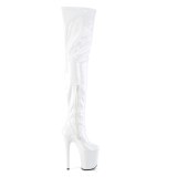 Vinyyli crotch 20 cm FLAMINGO-4000 Valkoiset platform reisisaappaat korkokengt