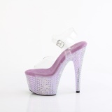 Violetti 18 cm BEJEWELED-708RRS tankotanssi korkokengt strassi platform