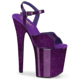 Violetti 20 cm FLAMINGO-809GP glitter platform sandaalit naisten
