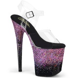 Violetti 20 cm FLAMINGO glitter platform sandaalit naisten