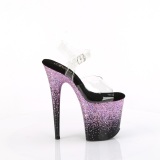 Violetti 20 cm FLAMINGO glitter platform sandaalit naisten